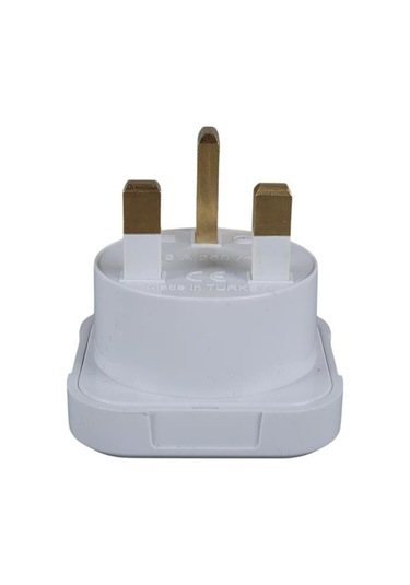 Depa İngiliz Fiş Çevirici Adaptör - İngiliz İngiliz Priz - Beyaz - 11108-uk