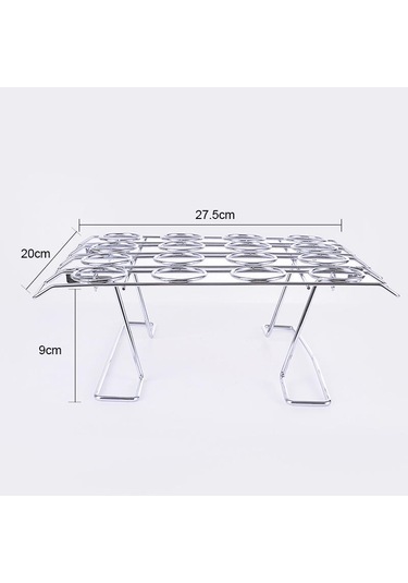 Cbtx Oasıswj Pişirme Araçları Fırın Pasta Net Koni Kabuk Rafı Dondurma Depolama Rafı Katlanabilir 16 Delik