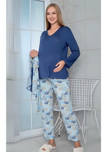 Limissi Viskon Kadın Pijama Takımı Siyah Antrasit