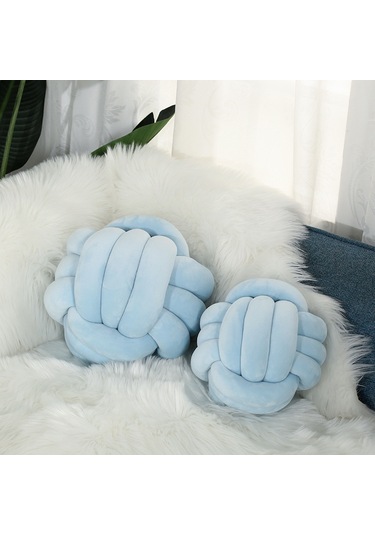 Tek Renkli Yastık, Üçlü İp Kristal Tüylü 13cm-2 Ekru