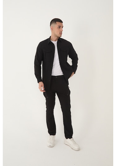 Camp Scoutland Camp387 Outdoor Tactical Rahat Ve Kullanışlı Su İticili Erkek Taktik Gömlek Siyah