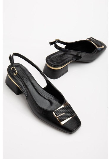 Suins Shoes Suins Katty Model Kadın Orta Topuklu Ayakkabı siyah