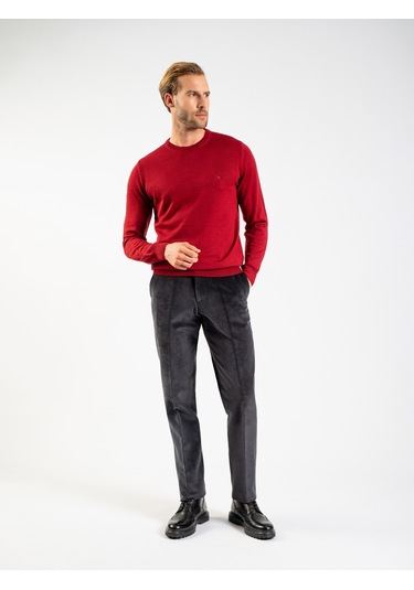 Karaca Erkek Regular Fıt Triko Kazak-bordo 113301004-61 Bordo