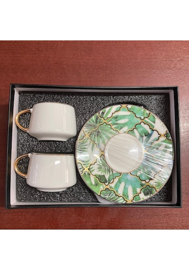 Konak Züccaciye Hy 2 Li Lüx Kahve Fincan Takımı Çok Renkli