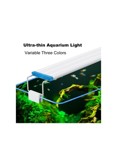 Kosona 18cm Akvaryum Led Işığı, Mavi-beyaz-kırmızı Üç Renk Değişimi, Su Bitkileri Için, Avrupa Standartı, 8w Soğuk Işık