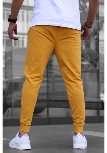 Madmext Sarı Paçası Lastikli Erkek Eşofman 4821 Sarı