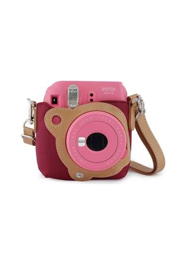 Instax Mini 8 Ve 9 Uyumlu Kırmızı Bez Çanta
