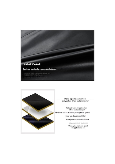 Yeni Bol Günlük Hafif Deri Ceket Kahverengi