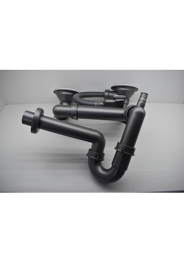 Franke Dominox Blanco Ukinox 1.5 Gözlü Granit Evye Sifon Takımı Yuvarlak Taşmalı