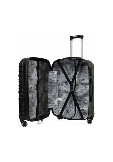 Lumberjack Lugano -b Abs 5pr Siyah Unisex Büyük Boy Valiz Siyah