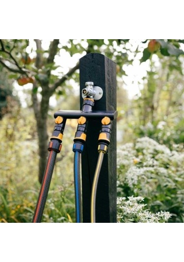 Fiskars 1070578 Üç Yollu Musluk Bağlantı Aparatı 21mm/26,5mm/33,3mm 26.5 x 33.3 MM