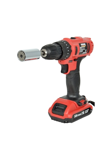 Mager MGR-1058 Darbeli Akülü Vidalama Bakır Sargı Şarjlı Matkap + 27 Parça Set