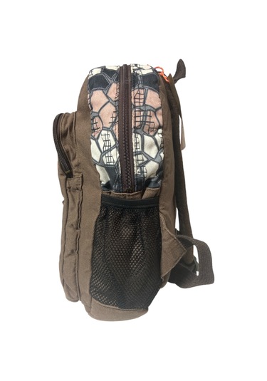 Kaliteli Renkli Vintage Salaş Disayn Günlük Sırt Gezi Okul Seyahat Çantası 28 Cm X 37 Cm Kahverengi