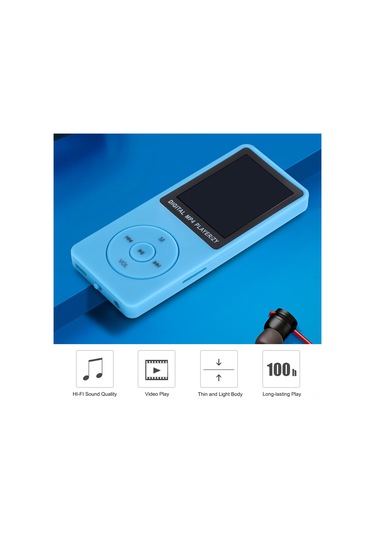 Shineyee Ultra İnce Ekranlı Mp4 Çalar, Mp3 Çalma Ve Radyo Özellikli, 64gb Tf Kart Desteği, Siyah Renk