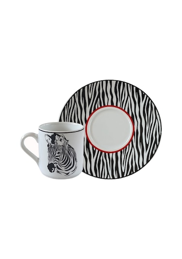 Regna Home Harmony Zebra 6 Kişilik Kahve Fincan Takımı (HBF-12-KF