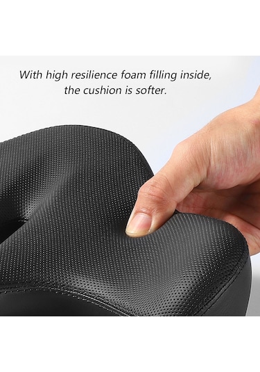 Jeemson Geniş Ve Konforlu Bisiklet Sele - Şok Emici Tasarım, Dağ Ve Şehir Bisikletleri İçin Siyah