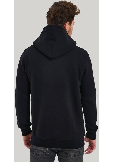 Kapüşonlu Siyah Slim Fit Hoodie 23fwm64047-sıyah Siyah