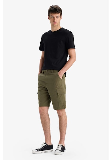 Defacto %100 Pamuk Regular Kargo Cepli Bermuda Şort E1708ax25smkh447 Haki Defacto %100 Pamuk Regular Kargo Cepli Bermuda Şort E1708ax25smkh447 Haki