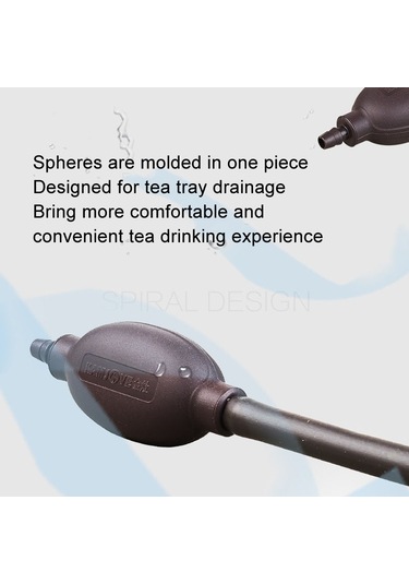 Sones Kamjove Çay Tepsisi Drenaj Topu Çay Masası Silikon Boru Emme Topu Koyu Kahverengi