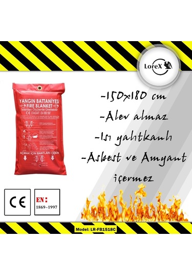 Lorex Lr-Fb1518C Yangın Söndürme Battaniyesi 150 x 180