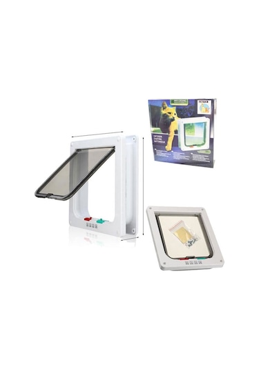 Kudi 4 Yollu Kedi Kapısı 19 x 20 x 5.5 CM