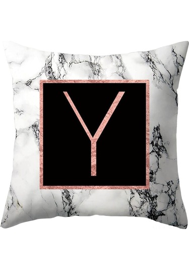 26 Harf Desenli 44x44 Cm Kaymaz Kürk Kumaş Yastık Kılıfı - Ev Dekoru, Rahatlık Ve Konfor İçin Ev Gereci Diğer Diğer