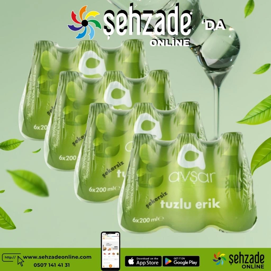 Avşar Tuzlu Erik Aromalı Maden Suyu 24 X 200 Ml