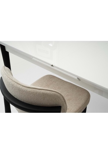 Mobilgen Beyaz 160+37 Kelebek Tekno Kenar Hg Açılabilir Masa Beyaz