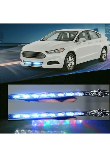 Rüzgar Enerjisi İle çalışan Oto Mavi Led çakar Lamba ( 2 Li