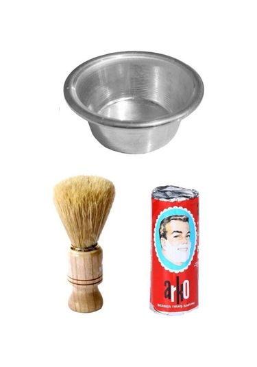 Sakal Fırçası Ve Arko Sabun Köpürtme Tası Hediyeli Tıraş seti