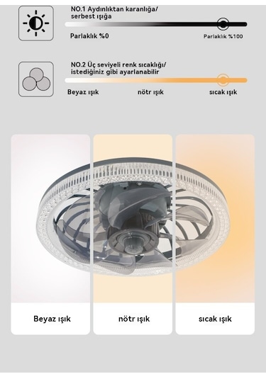 Yeni Sessiz Fan Lambası Uzaktan Kumandasız Karartma Yatak Odası Ev Basit Hepsi Bir Arada Tavan Vantilatörü Lambası