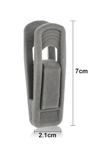 Gül Kırmızı-10 Adet/takım Kaymaz Kadife Askılar Klipler Kadife Floklu Pantolon Ceket Asılı Kancalar Yerden Tasarruf Elbise Klip Kurutma Rafları