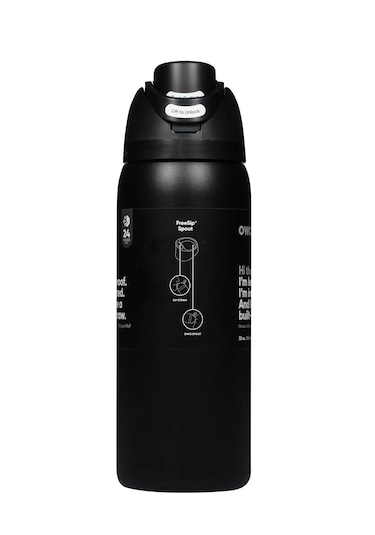 Owala 32 Oz 946 Ml Freesip Çift Katmanlı Paslanmaz Çelik Termos Kilitli Kapak Siyah
