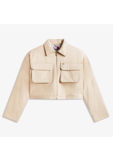Tommy Hilfiger Cropped Workwear Kadın Bej Ceket Dw0dw22534 Bej