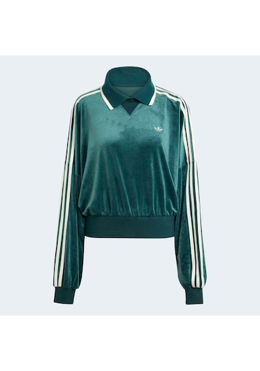 Adidas Originals X Liberty London Kadın Kadın Yeşil Polo Sweatshirt Jw5274 Yeşil
