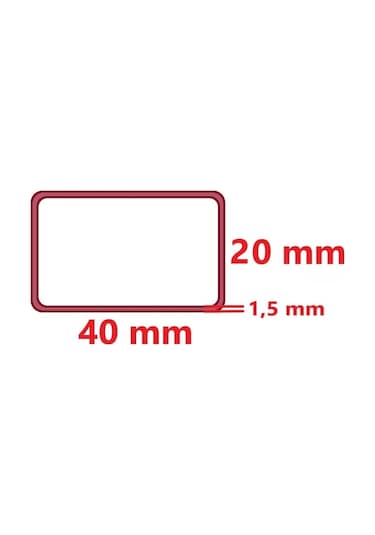 Boyalı 20 X 40 X 1,5 Mm Kutu Profil 20X40X1,5 Demir (1 Mt Fiyatı)