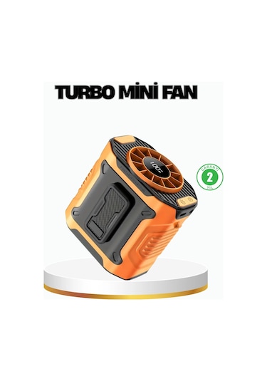 Turbo Mini Taşınabilir Fan 100 Kademeli Dijital Hız Kontrolü Ve Type-c Şarj Kopya