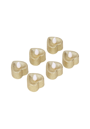 6 Lı Kalp Şekilli Led Mum - Yongtao A