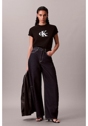 Calvin Klein Kadın Tişört-lv047e819g Siyah