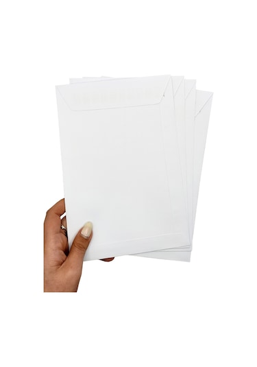 Zarf A5 Boyutunda Beyaz Torba Zarf 17x25 Cm - 10 Adet
