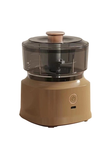 Elektrikli Sarımsak Püresi Öğütücü, Gıda Doğrayıcı, Kahverengi Kahverengi