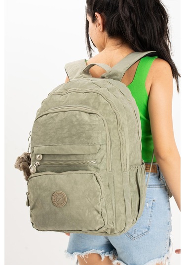 Ultra Hafif Çok Cepli Krinkıl Sırt Çantası Vizon Model: 571-3b - Vizon