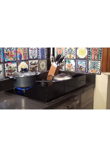 Portakal Safety Genişleyebilen Ocak Bariyeri-Siyah