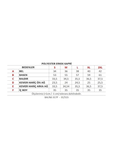 Balins Polyester Erkek Kapri 001