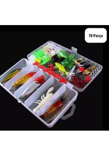 Zhltools 78 Parça Sahte Olta Yemleri Ve Balık Tutma Aksesuarı Seti
