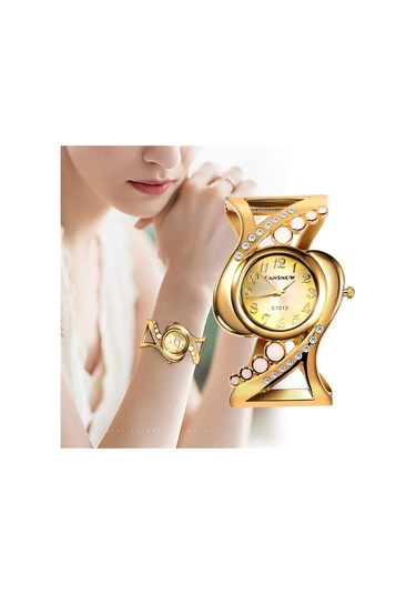 Kadın Kristal Bilezik Saat Moda İçi Boş Saat Analog Kuvars Saat Diğer