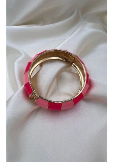 Bb Miineli Pembe Bilezik Kelepçe Pembe