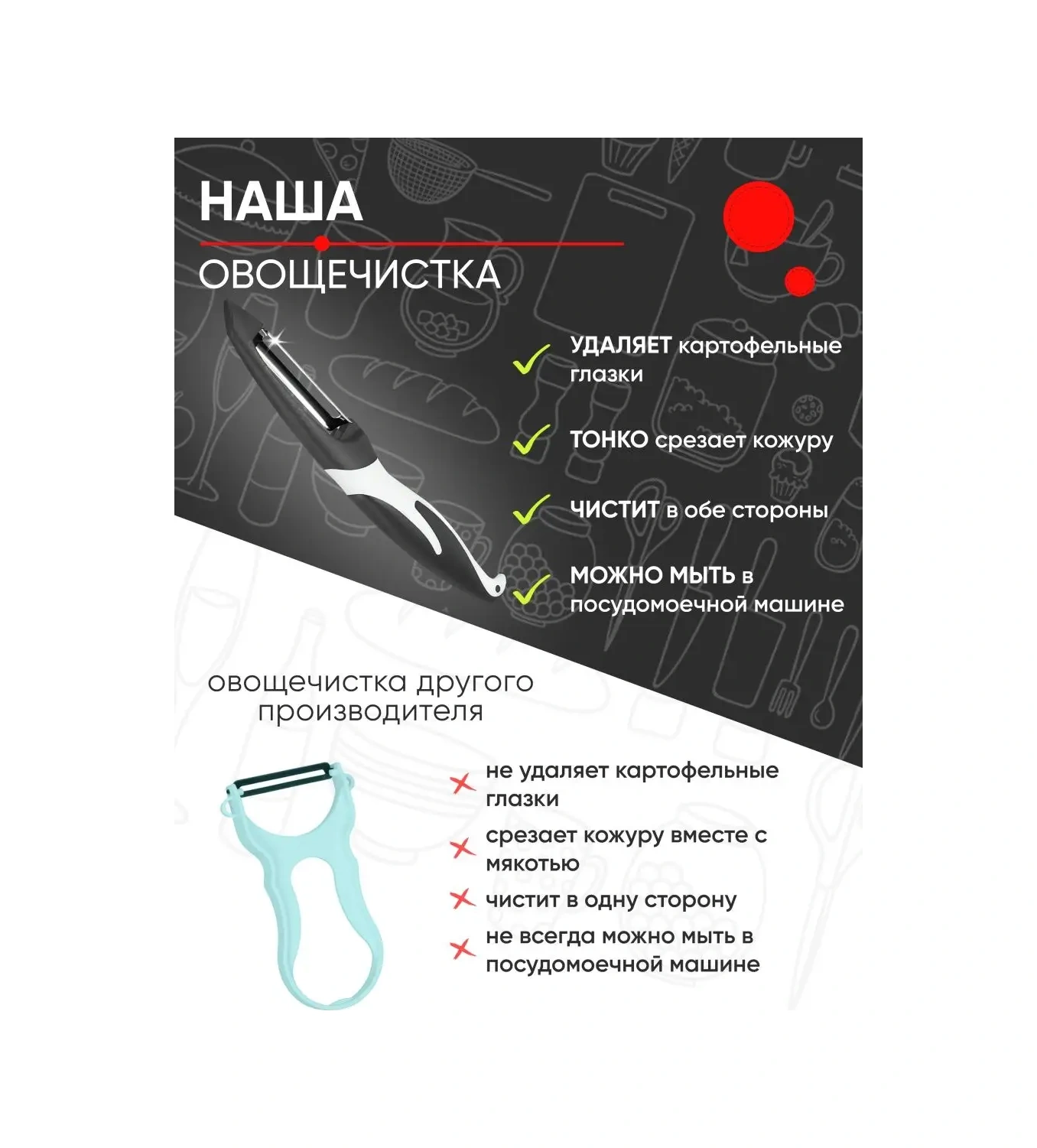 Kitome Sebze Soyucu, Soyma Bıçağı 145623935 Siyah