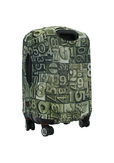 My Saraciye 09 Valiz Kılıfı, Bavul Kılıfı - Rakamlar 09 Çok Renkli