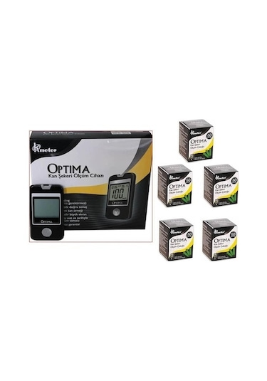 Optima Kan Sekeri Ölçüm Cihazı + Strip 5 Kutu 250 Adet